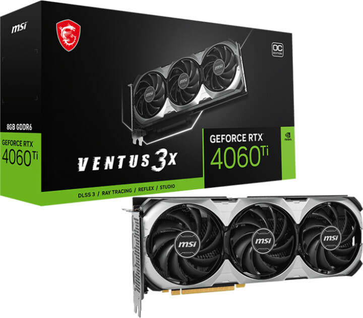 MSI GeForce RTX 4060 Ti VENTUS 3X 8G OC, 8GB GDDR6_44257168