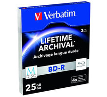 Verbatim BD-R, M-Disc, 4x, 25GB, 3 ks, slim_560202748
