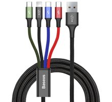 Baseus kabel Fast 4-in-1 Lightning + Type-C + Micro (2) 3.5A 1.2M, černá_392843233