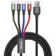 Baseus kabel Fast 4-in-1 Lightning + Type-C + Micro (2) 3.5A 1.2M, černá