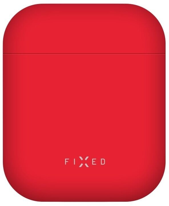 FIXED ultratenké silikonové pouzdro Silky pro Apple Airpods, červená_2016293808