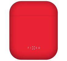 FIXED ultratenké silikonové pouzdro Silky pro Apple Airpods, červená
