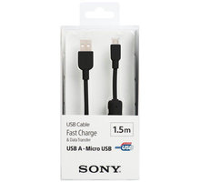 Sony USB Type A / micro B, 2,4A, 1,5m, černá_516862876