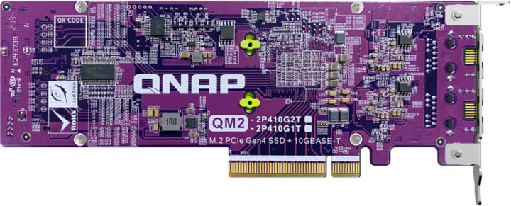 QNAP QM2-2P410G2T - rozšiřující karta pro disky SSD M.2 2280 PCIe, (Gen4 x8)_1788544674