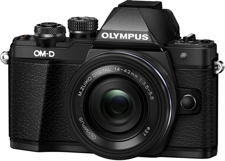 Olympus E-M10 Mark II + 14-42mm EZ + 40-150mm R, černá/černá_786646038