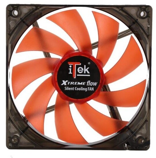 iTek Xtreme Flow - 120mm, Red LED, 3+4pin, Silent_821733700