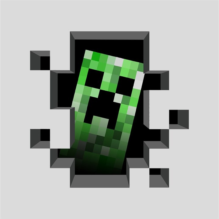 Tričko Minecraft Creeper Inside, stříbrné (US L / EU XL)_255960497