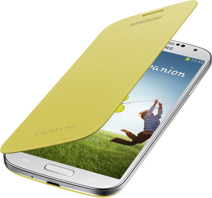 Samsung flip EF-FI950BYEG pro Galaxy S 4, žlutá_1824639253