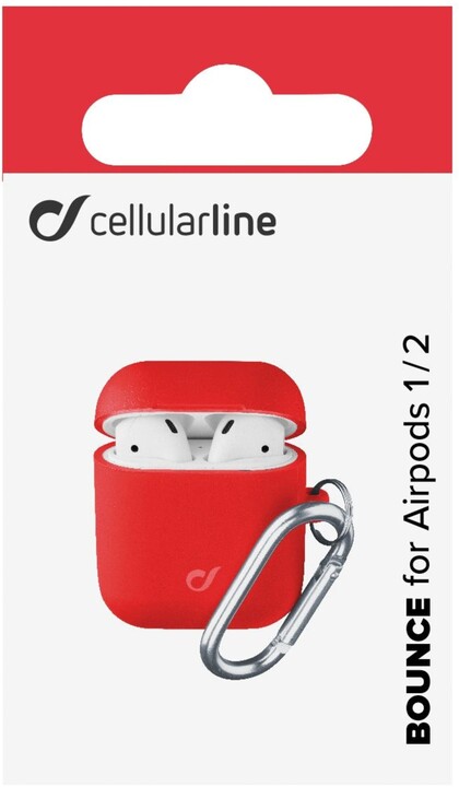 Cellularline Bounce ochranný kryt pro Apple AirPods, červená_1213009566