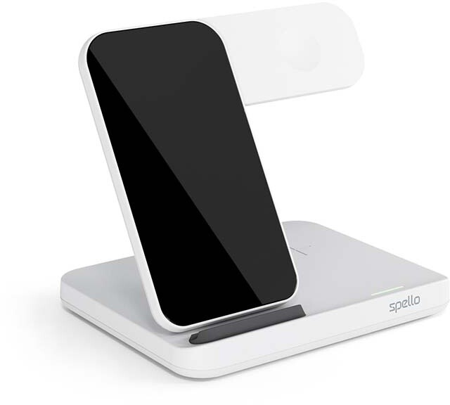 Spello by Epico bezdrátový nabíjecí stojánek 3v1 pro Samsung, bílá_2050265012