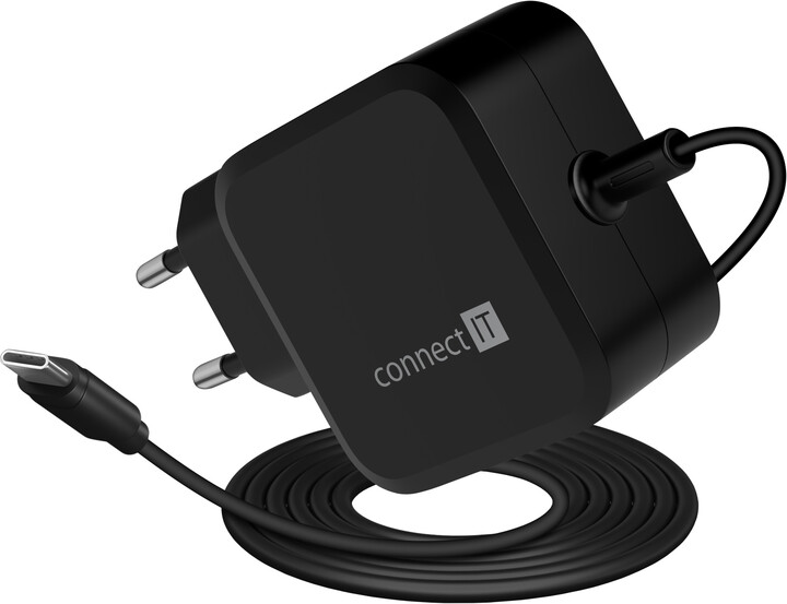 CONNECT IT univerzální notebookový adaptér C-Power USB-C, PD 67W, černá_1183797838
