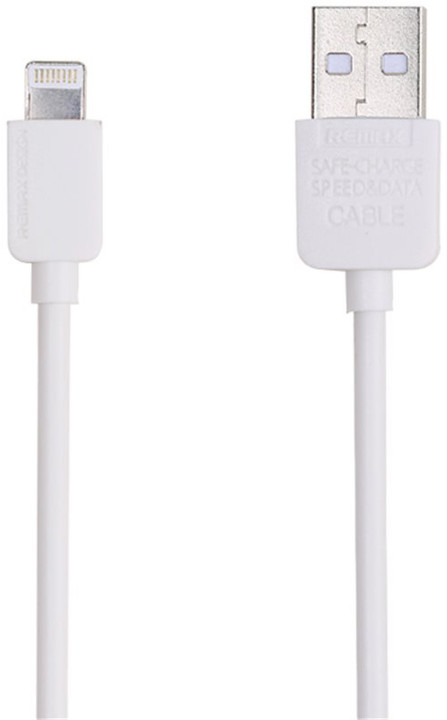Remax USB datový kabel s lightning konektorem pro iPhone 5/6, 1m, bílá_536120331