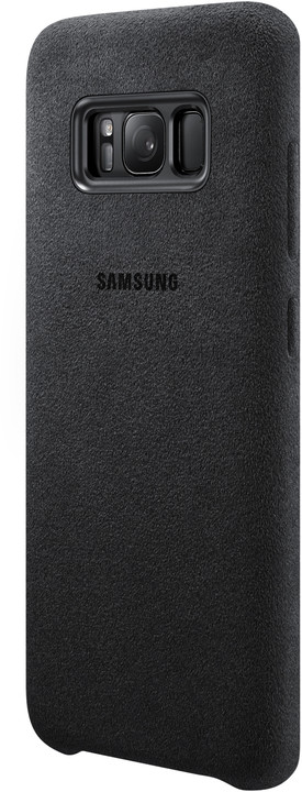 Samsung S8+, zadní kryt - kůže Alcantara, stříbrno/šedá_2133955724