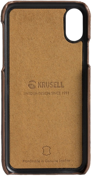 Krusell zadní kryt TUMBA 2 CARD pro Apple iPhone X, hnědý mramor_1681458882