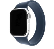 FIXED silikonový řemínek pro Apple Watch, 42/44mm, elastický, velikost L, modrá FIXESST-434-L-BL