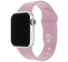 FIXED silikonový řemínek pro Apple Watch 42/44/45mm, 2 délky, světle růžová_1607314572