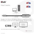 Club3D kabel USB-C - HDMI, 4K120Hz 8K60Hz HDR10 s DSC1.2, M/M, 3m_1644481431