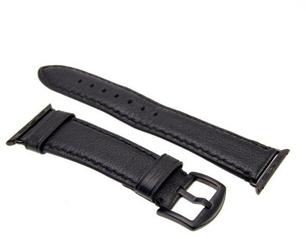 FIXED Berkeley kožený řemínek pro Apple Watch 42mm a 44mm s černou sponou, velikost L, černý_941060305