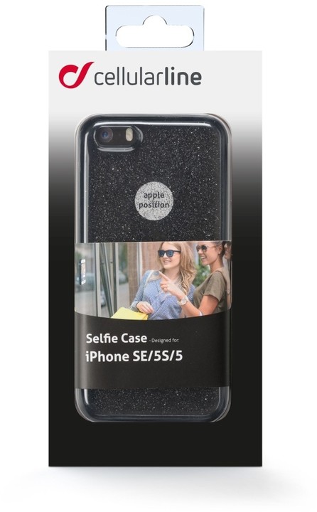 CellularLine SELFIE CASE pro Apple iPhone 5/5S/SE, černé_329071809