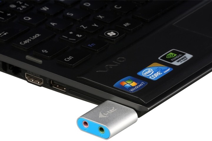 i-tec USB 2.0 adapter na Audio, mini, metal_1172285993