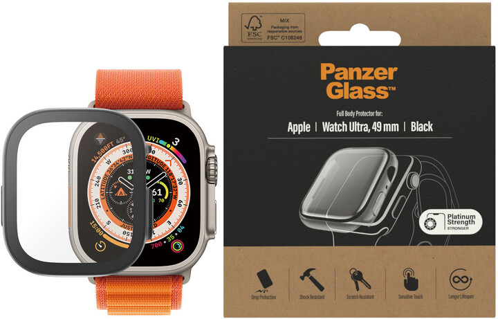 PanzerGlass ochranný kryt pro Apple Watch Ultra 49mm, černá_1699443433
