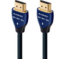 Audioquest kabel BlueBerry HDMI 2.0, M/M, 8K@30Hz, 1.5m, černá/modrá Poukaz 200 Kč na nákup na Mall.cz