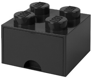 Úložný box LEGO, s šuplíkem, malý (4), černá_971304909