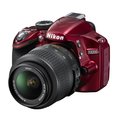 Nikon D3200 červená + objektiv 18-55 AF-S DX VR_1724188779