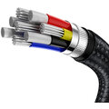 BASEUS kabel Cafule Series, USB-C, M/M, nabíjecí, datový, 100W, 2m, černá