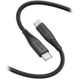 SWISSTEN datový kabel soft silicone USB-C - USB-C, 60W, 1.5m, černá_109980069