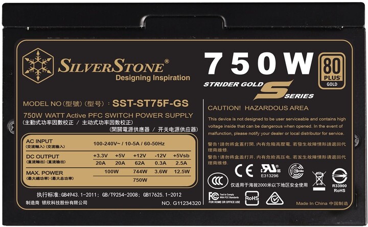 SilverStone Strider S ST75F-GS - 750W_318931722