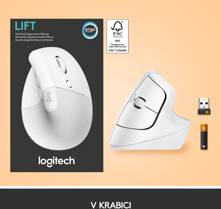 Logitech Lift for Mac, bílá_996382719