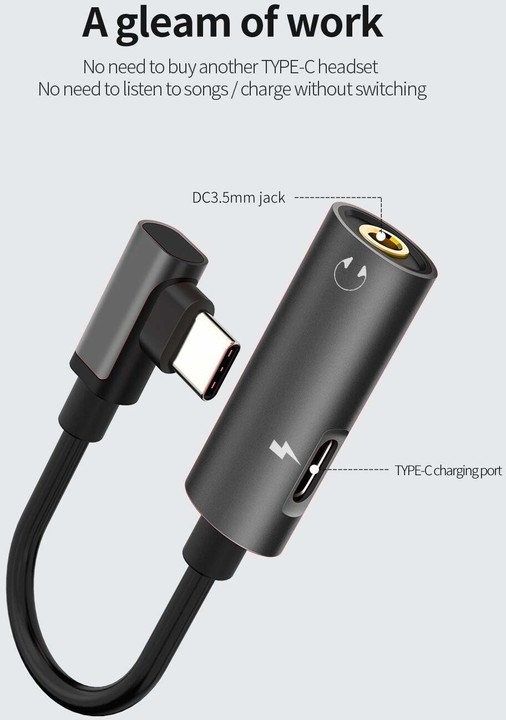 Mcdodo audio redukce z USB-C- na DC 3.5mm, černá_1909818601