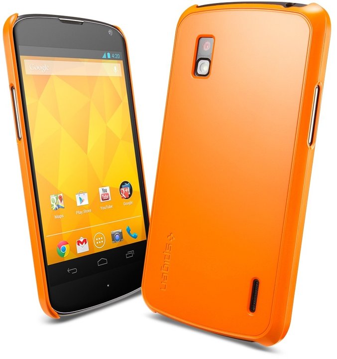 SPIGEN SGP Case Ultra Thin Air Series Tangerine Tango for LG Nexus 4_1196182827