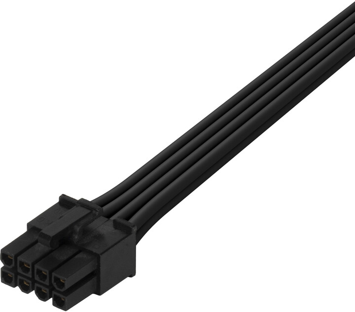 SilverStone SST-PP06BE-EPS35 - 350mm EPS/ATX 12V 8pin to 4+4pin sleeved PSU cable, černá_279130469