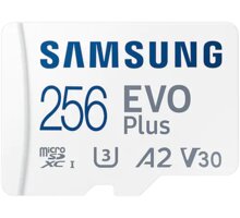 Samsung EVO Plus SDXC 256GB UHS-I (Class 10) + adaptér Poukaz 200 Kč na nákup na Mall.cz + O2 TV HBO a Sport Pack na dva měsíce