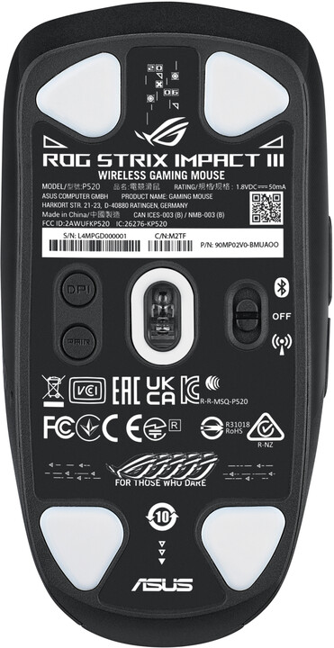 ASUS ROG STRIX Impact III Wireless, černá_345461070