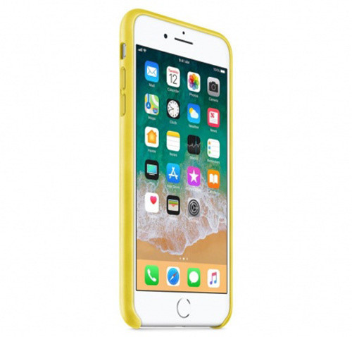 Apple kožený kryt na iPhone 8 Plus / 7 Plus, jasně žlutá_1330608224