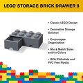 Úložný box LEGO, 2 šuplíky, velký (8), tmavě šedá_2096167192