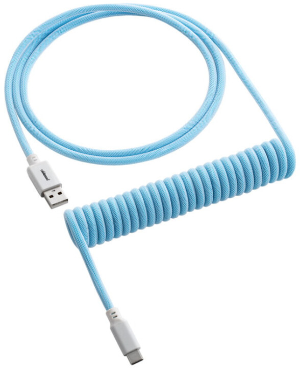CableMod Classic Coiled Cable, USB-C/USB-A, 1,5m, Blueberry Cheesecake_1285840948