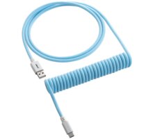 CableMod Classic Coiled Cable, USB-C/USB-A, 1,5m, Blueberry Cheesecake_1285840948