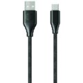 Forever CORE datový kabel USB-C, 3A, 3m, textilní, černá