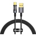 Baseus datový kabel Explorer Series s inteligentním vypnutím USB-A - USB-C, 100W, 1m, černá_1565579274