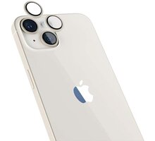 EPICO hliníkové tvrzené sklo na čočky fotoaparátu pro iPhone 14/14 Plus, bílá 69212151100001