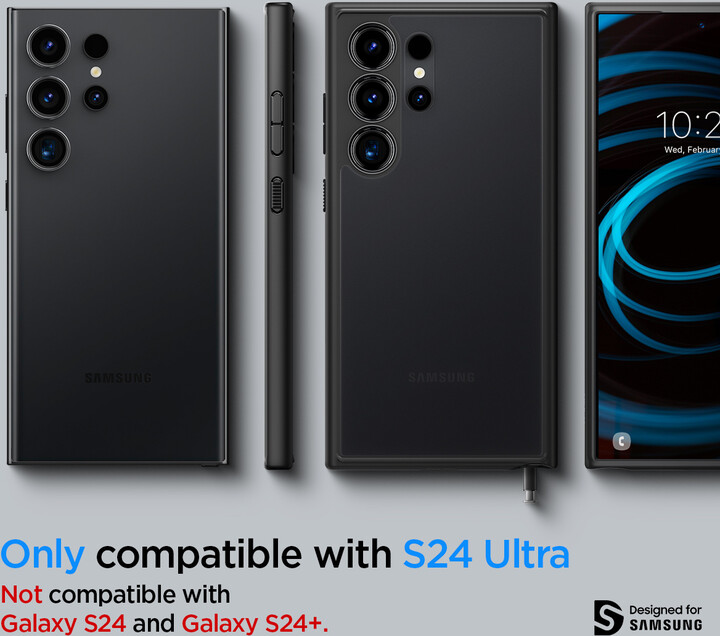 Spigen ochranný kryt Ultra Hybrid pro Samsung Galaxy S24 Ultra, transparentní, černý okraj_2085428961
