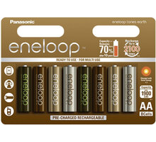 Panasonic baterie Eneloop Tones Earth, AA, 3MCCE/8UE, NiMH, 2000mAh, 8ks_783017365