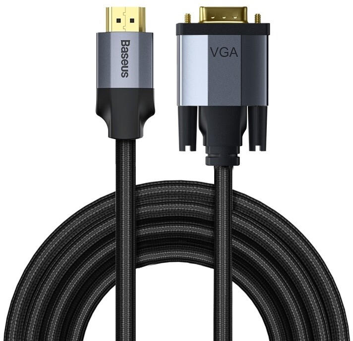 BASEUS kabel Enjoyment Series HDMI - VGA, 2m, šedá