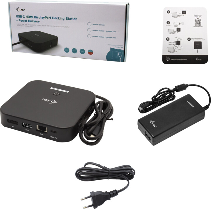 i-tec dokovací stanice USB-C, PD 100W + i-tec Universal Charger 112W_1466130484