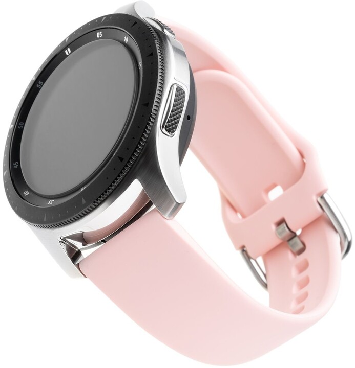 FIXED silikonový řemínek pro smartwatch, šířka 22mm, růžová_1979032022