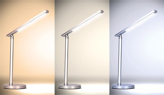 Solight LED stolní lampička, 7W, stmívatelná, změna chromatičnosti, stříbrná barva_653595777